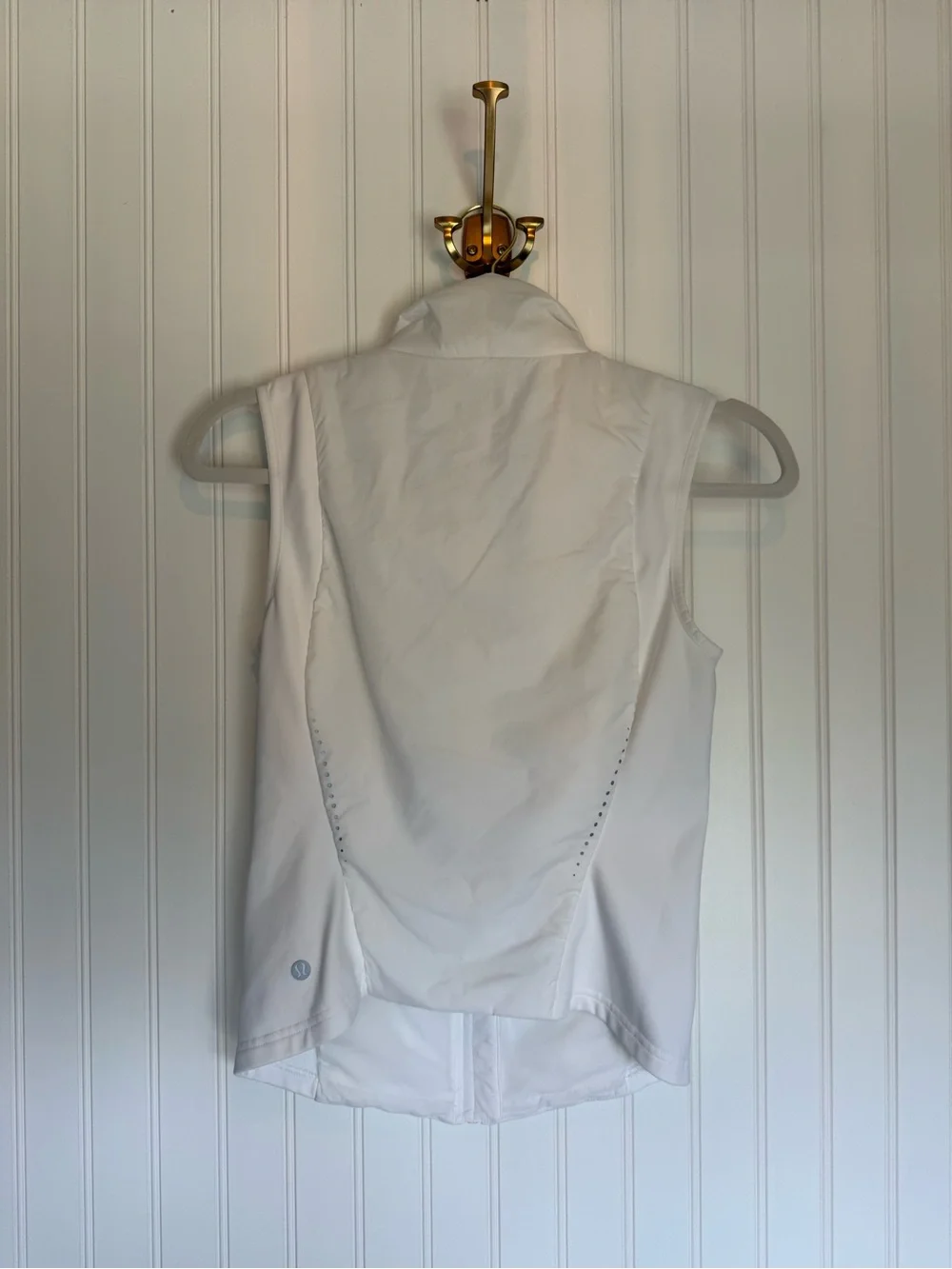 Lululemon Push Your Pace Vest White Size 4 Running Full Zip